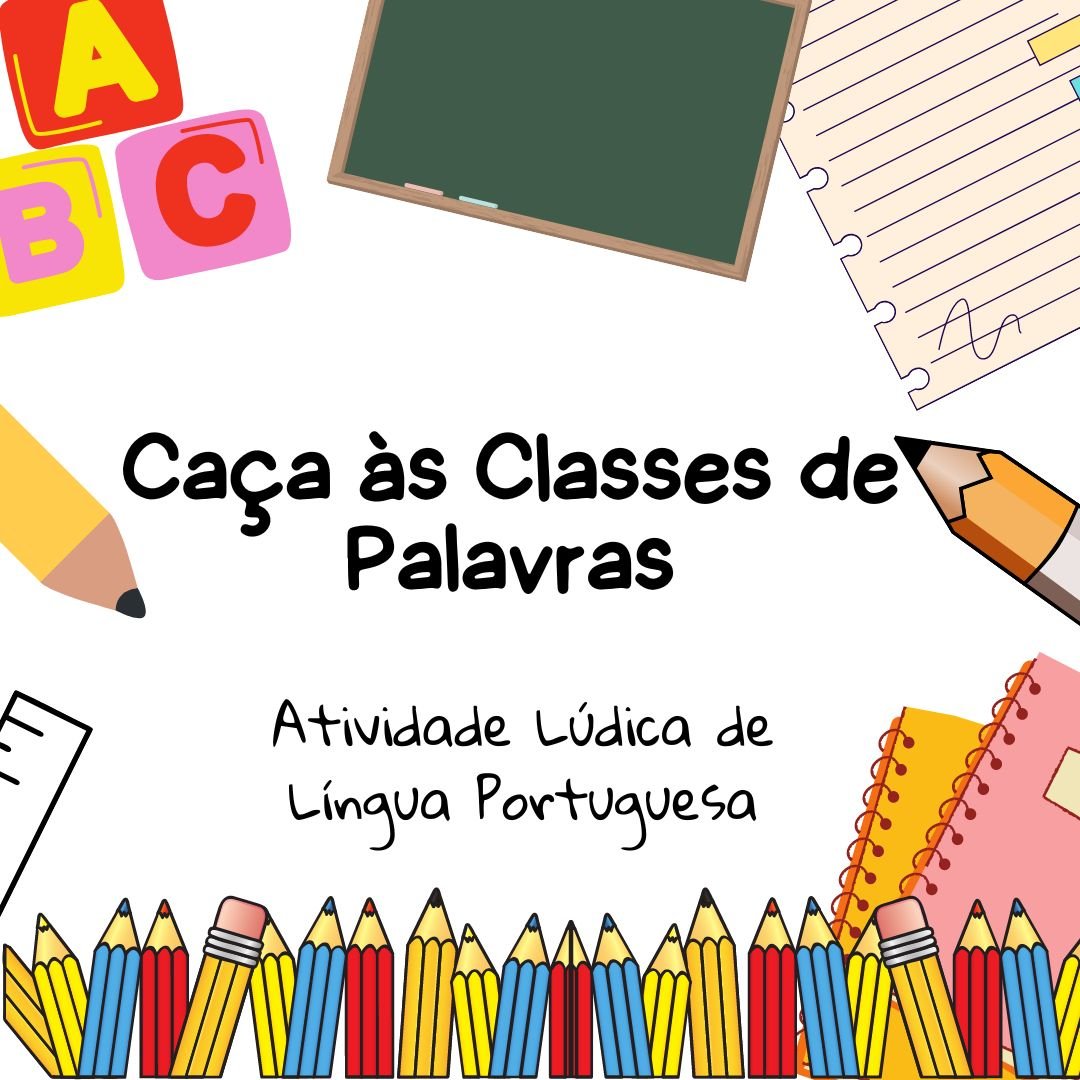 Caça-palavras classes de palavras