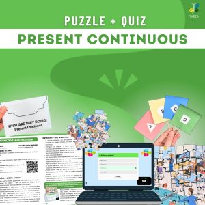Present Continuos - Puzzle + Quiz