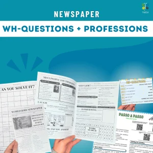 WH-QUESTIONS + PROFESSIONS NEWSPAPER